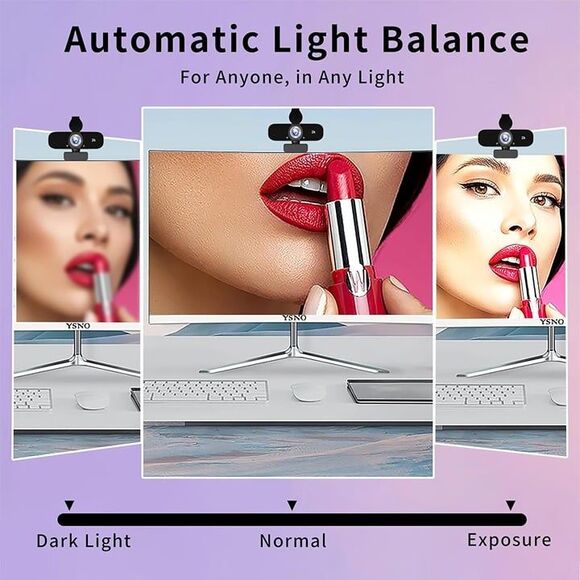 PC Webcam for Laptop, Desktop Computer, USB (2K-QS) - Picture 6 of 9